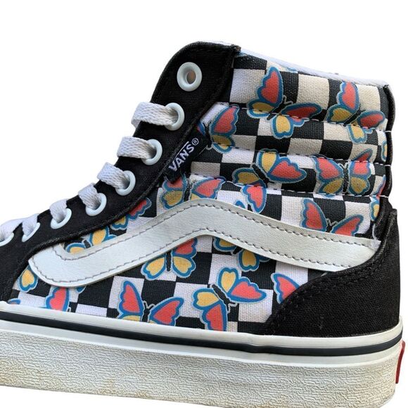 Vans Filmore HI Butterfly Checkerboard SK8-Hi Sneakers Women’s size 6.5 - Picture 4 of 13